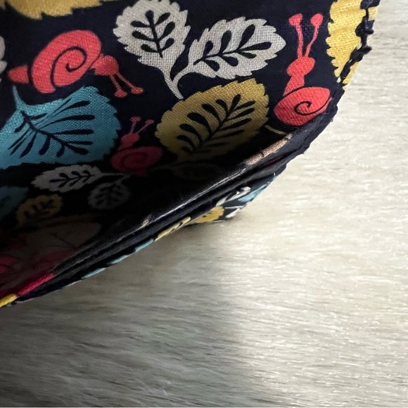 VERA BRADLEY Happy Snails 2011 Patchwork Snap Wallet Blue Yellow Orange Y2K - Picture 9 of 14